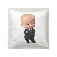 Picture of 1st Piece Baby Boss Printed Decorative Pillow, White, 40 x 40cm