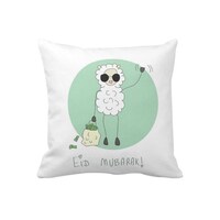 Picture of 1st Piece Eid Compliment Printed Square Pillow, White, 40 x 40cm