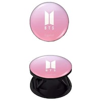 Picture of Eggshell Water Drop Glass Effect Mobile Holder, BTS, Pink Gradient Logo
