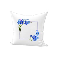 Picture of REGAL IN HOUSE Flower Square Printed Cotton Cushion, 45 x 45cm