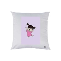 Picture of RKN Monsters Inc Boo Printed Throw Pillow, White, 40 x 40cm