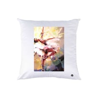Picture of RKN Ballerina Printed Throw Pillow, White, 40 x 40cm