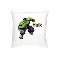 RKN Hulk with Wording Printed Decorative Cushion, 16 x 16inch