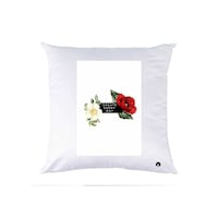 RKN Create Everyday Printed Polyester Pillow, White, 40 x 40cm