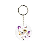 Picture of BP Anime Digimon Printed Keychain, White & Purple