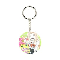 Picture of BP Anime Digimon Printed Keychain, White & Pink