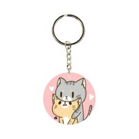 Picture of BP Cartoon Cats Printed Double Sided Keychain, 30mm