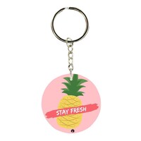 BP Double Sided Pineapple Printed Keychain, 30mm