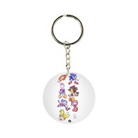 Picture of BP Double Sided Sonic Printed Keychain, White & Pink