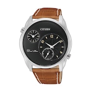 Picture of Citizen Quartz Dual Time Men's Leather Elegant Watch - AO3030-08E