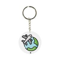 Picture of BP Flying Aeroplane Printed Keychain, 30mm