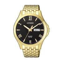 Picture of Citizen Everyday Black Dial Goldtone Stainless Steel Watch - BF2022-55H