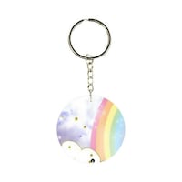 Picture of BP Rainbow Printed Plastic Keychain, 30mm