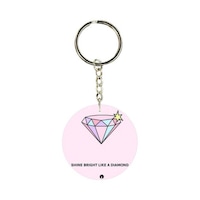 Picture of BP Shine Bright Like A Diamond Quote Printed Keychain, 30mm