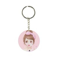 Picture of BP Single Sided Animie Girl Printed Keychain, 30mm