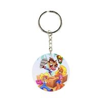 Picture of BP Video Game Crash Printed Plastic Keychain, 30mm