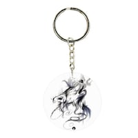 Picture of BP Wolf Double Side Printed Keychain, 30mm