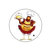 Picture of BP A Chicken Printed Round Mouse Pad, 8.63 x 7.04inch