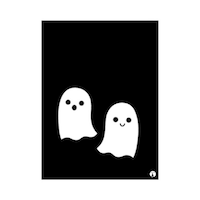 Picture of BP Ghosts Mouse Pad Black & White, 8.63 x 7.04inch
