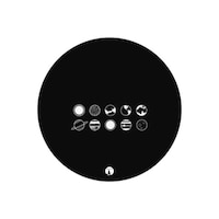 Picture of BP Planets Printed Round Mouse Pad, Black & White