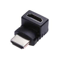 RKN 1080P HDMI Male To Female Right Angle 90 Degree Adapter, Black