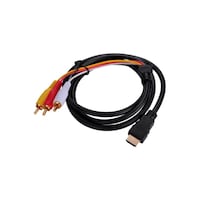 RKN Electronics HDMI Male To 3RCA AV Port Cable, 1.5meter, Multicolour