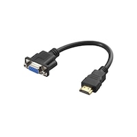 Picture of RKN HDMI Male To VGA D-SUB 15 Pins Female AV Adapter Cable, 20cm, Black