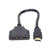 Picture of RKN Nanotek HDMI Male To 2 HDMI Female 1 In 2 Out Splitter Cable Converter