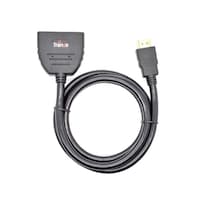 Picture of Trands 1-In-2 Out HDMI Male To Dual Female HDMI Splitter Cable, 25cm, Black