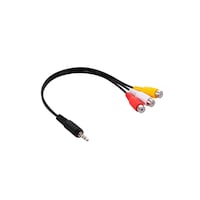 Picture of RKN 3.5mm Jack to 3 Rca Av Cable Male to 3 Rca Female Plugs, Multicolour