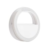 RKN Portable Clip-on Mini Selfie Ring Light for Smartphone, White