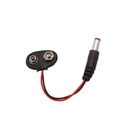 Arduino Male DC Plug with Battery Cap, Red and Black