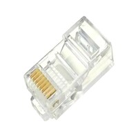 Picture of RKN Electronics Ethernet RJ45 Connector, Clear and Gold, Pack of 100Pcs