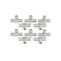 Picture of RKN F Type Female to Dual Female Connectors Set, Silver, Set of 10pcs
