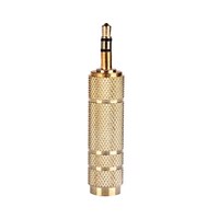 Picture of RKN 6.5mm Female To 3.5mm Male Audio Jack Adapter, Gold, 5.5 cm