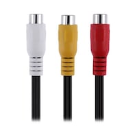 Picture of RKN Electronics 3 RCA Female Jack To 6 RCA Male Splitter Cable, 16cm