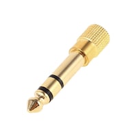 Picture of RKN Electronics 3.5 mm Female To 6.5 mm Male Audio Jack Adapter Plug, Gold