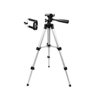 RKN Foldable Tripod with Mobile Holder, Silver & Black, 8.3 x 36.8 x 7.7cm