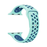 Picture of Porodo Wrist Band For Apple Watch Nike + 42-44 mm, Light Blue and Dark Blue