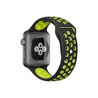 Picture of RKN Rubber Replacement Bracelet Strap for Apple Watch Nike, 42mm, Black