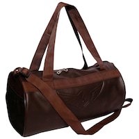 Picture of Auxter Leatherette Gym Bag Duffel Bag for Men & Women, Brown