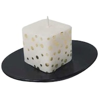 Picture of Elegant Luxury Cube Pillar Candle, White