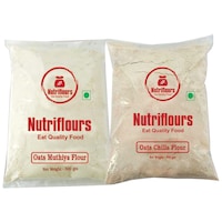 Nutriflours Healthy Combo Pack Oats Muthiya & Oats Chilla Flour, 0.5 kg