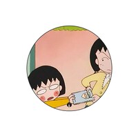 Picture of BP Anime Chibi Maruko Chan Fighting Printed Round Pin Badge