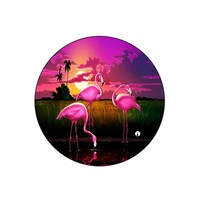 Picture of BP Flamingo Printed Round Pin Badge