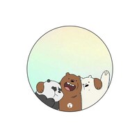 Picture of BP We Bare Bears Friendship Printed Round Pin Badge