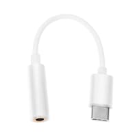 Rkn Usb 3.1 Type-C Male To Female Earphone Audio Adapter Cable, White