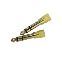 Picture of Rkn 6.5Mm Male To 3.5Mm 1/4 Female Stereo Audio Adapter, 2 Pcs, Gold
