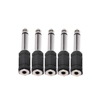 Picture of Rkn 6.5Mm Male To 3.5Mm Female Headphone Adapter Set, 5 Pcs, Black & Silver
