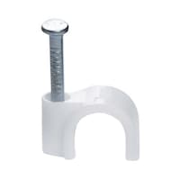 Rkn Cable Fastener Wall Clip, White, Pack Of 100Pcs, 22Mm